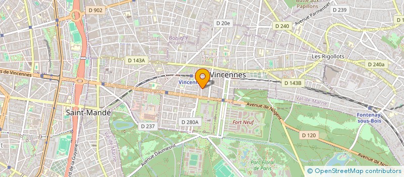 localisation de l'entreprise CARTHAGE COURIR POUR LA TUNISIE  VINCENNES