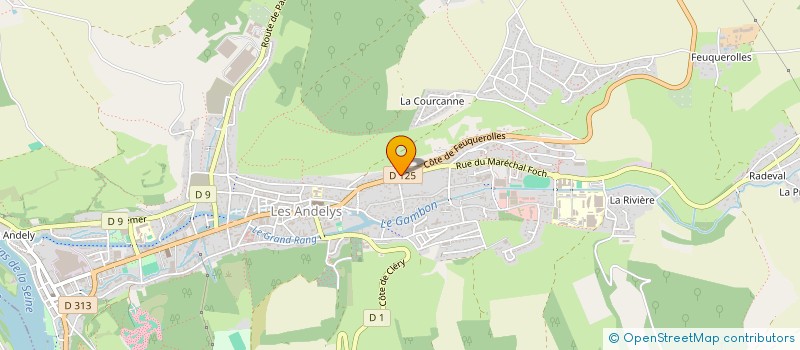 localisation de l'entreprise CARTIER PNEUMATIQUES à LES ANDELYS