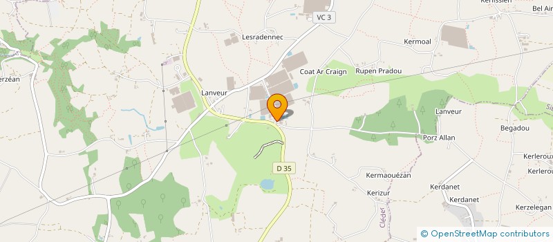 localisation de l'entreprise CARTOM à CLEDER