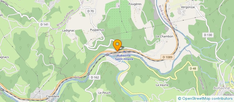 localisation de l'entreprise CARTONNAGE D'AUBAZINE à SAINT-HILAIRE-PEYROUX