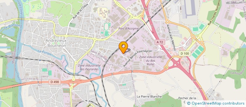 localisation de l'entreprise CARTONNAGE DE SAINT-ETIENNE à ANDREZIEUX-BOUTHEON