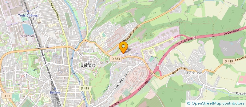 localisation de l'entreprise CARTONNAGE DU CHATEAU  BELFORT