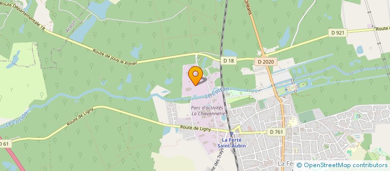 localisation de l'entreprise CARTONNAGE ORLEANAIS  LA FERTE-SAINT-AUBIN