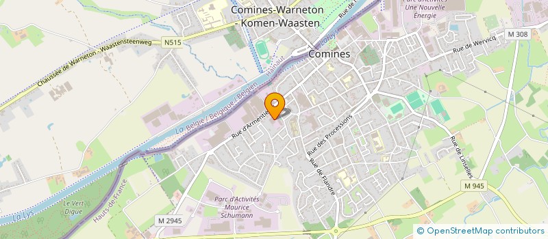 localisation de l'entreprise CARTONNAGES BENJAMIN à COMINES
