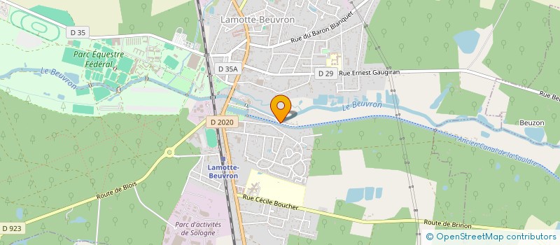 localisation de l'entreprise CARTONNAGES DU BEUVRON à LAMOTTE-BEUVRON