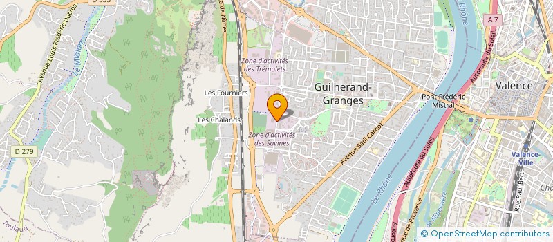 localisation de l'entreprise CARTONNAGES & IMPRIMERIE VALLON MAYOUSSE à GUILHERAND-GRANGES