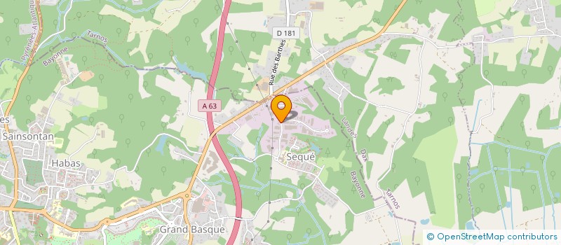 localisation de l'entreprise CARTONNAGES LARRE à BAYONNE