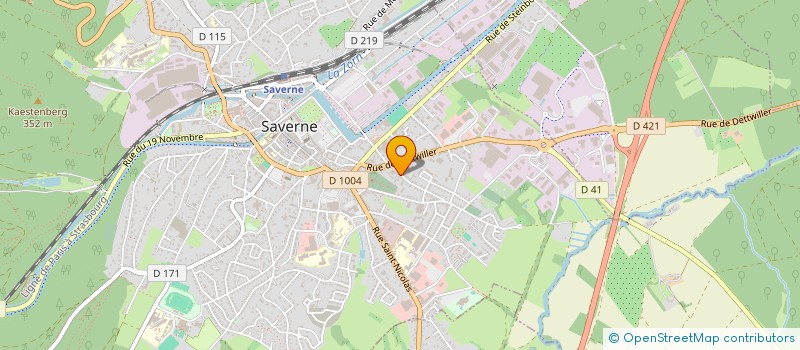 localisation de l'entreprise CARTONNAGES ROBITZER SARL à SAVERNE
