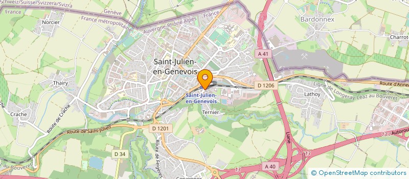 localisation de l'entreprise CARTONNAGES ROSET  LA ROCHE-SUR-FORON