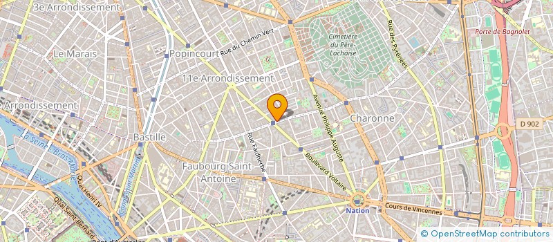 localisation de l'entreprise CARTONNAGES S LARAMEE à PARIS