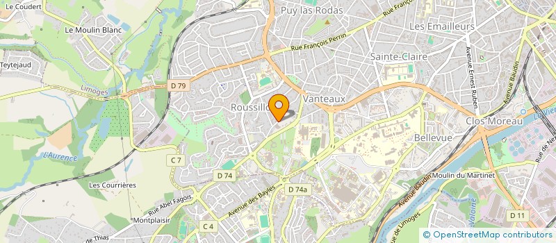 localisation de l'entreprise CARTONNAGES SAVPEN à LIMOGES