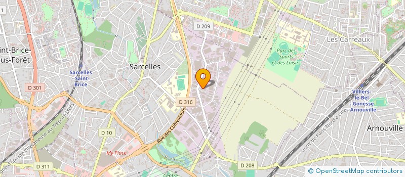 localisation de l'entreprise CARTONNAGES UNIC à SARCELLES