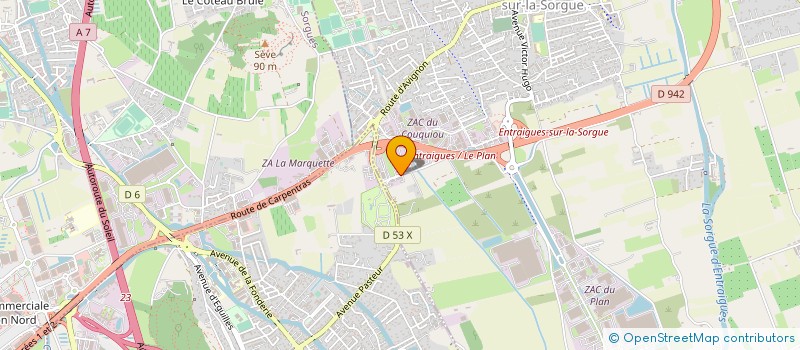 localisation de l'entreprise CARTONNERIE MODERNE à ENTRAIGUES-SUR-LA-SORGUE