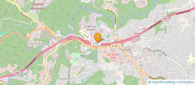 localisation de l'entreprise CARTOP SA  ANTIBES