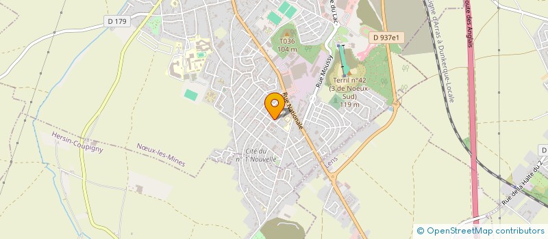 localisation de l'entreprise CARTOUCHE  NOEUX LES MINES