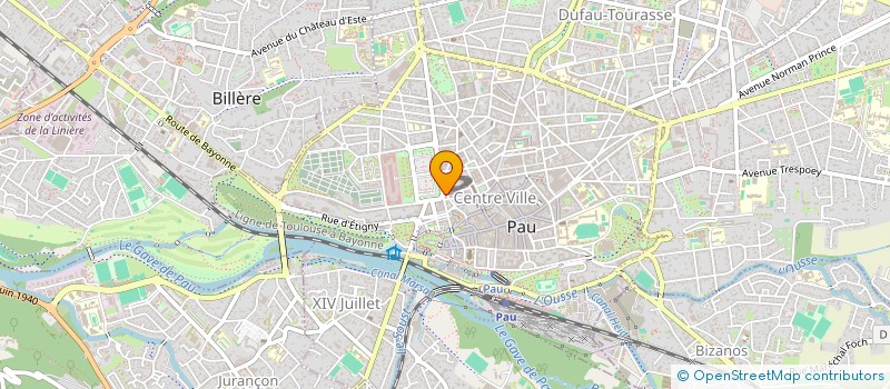 localisation de l'entreprise CARTOUCHES 64 à PAU