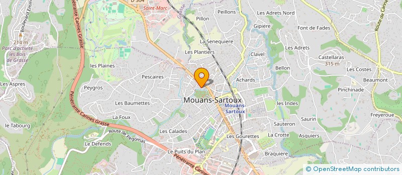 localisation de l'entreprise CARUSO  MOUANS-SARTOUX