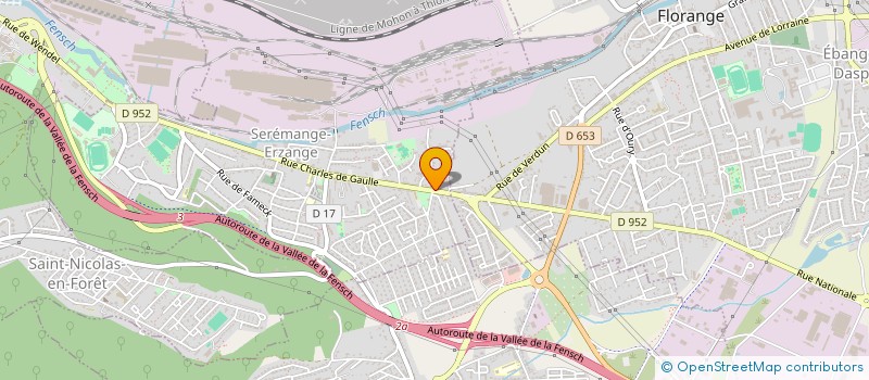 localisation de l'entreprise CARUSO ET HANRIOT  SEREMANGE-ERZANGE