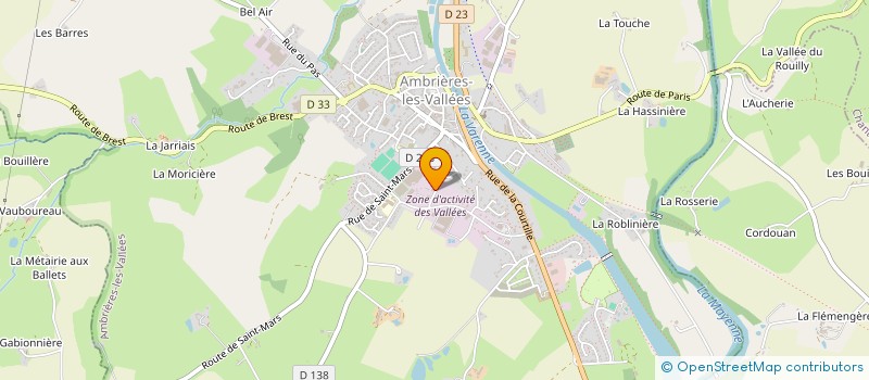 localisation de l'entreprise CARVILLE CHARPENTE COUVERTURE à AMBRIERES-LES-VALLEES