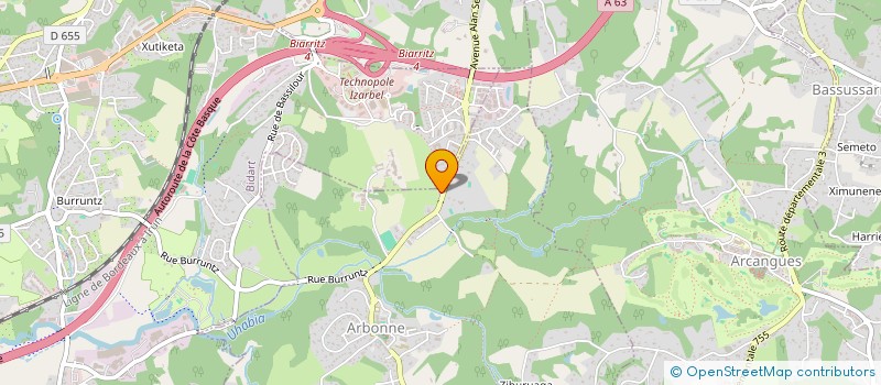 localisation de l'entreprise CARVINA à BIDART