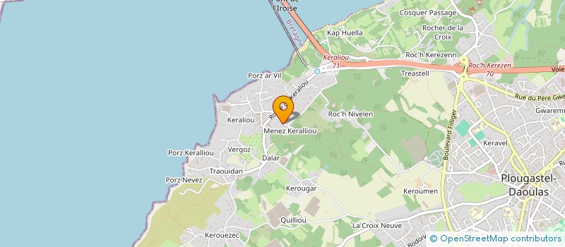 localisation de l'entreprise CARYAN  PLOUGASTEL-DAOULAS