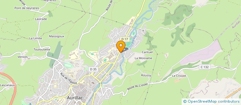 localisation de l'entreprise CASA 1575 à AURILLAC