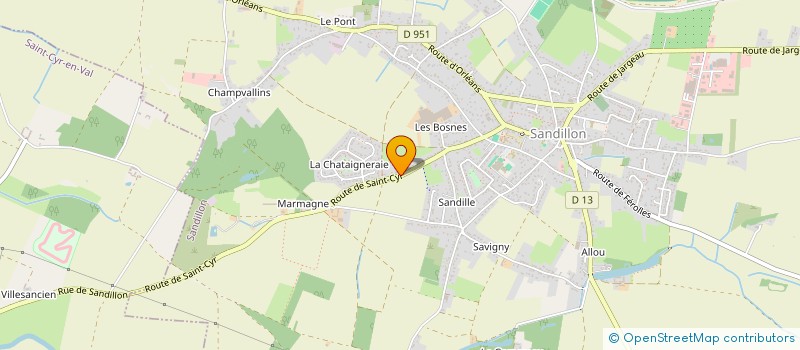 localisation de l'entreprise CASA BLANCA à SANDILLON