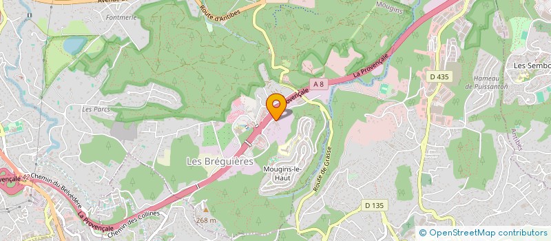 localisation de l'entreprise CASA CALM HOLDING  MOUGINS