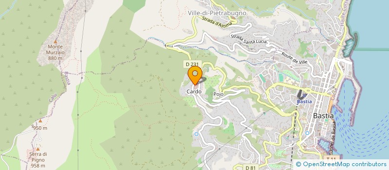 localisation de l'entreprise CASA CARDINCA à BASTIA