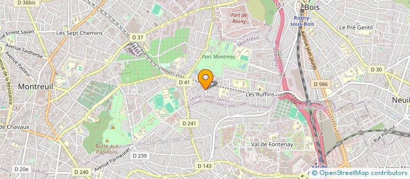 localisation de l'entreprise CASA CERBERO à MONTREUIL