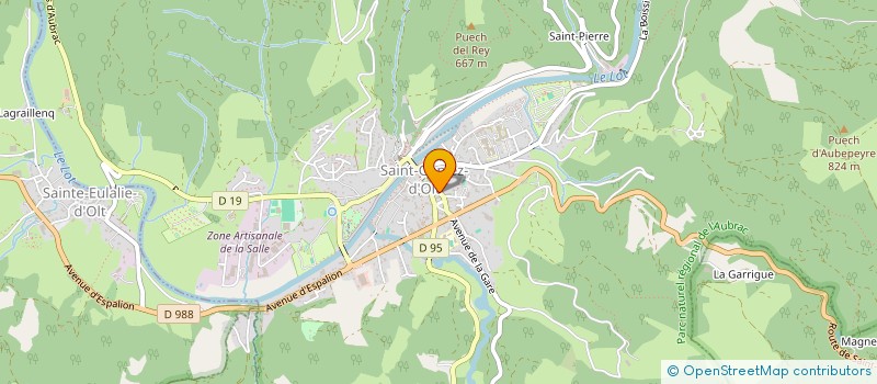 localisation de l'entreprise CASA PALAGONIA  SAINT GENIEZ D'OLT ET D'AUBRAC