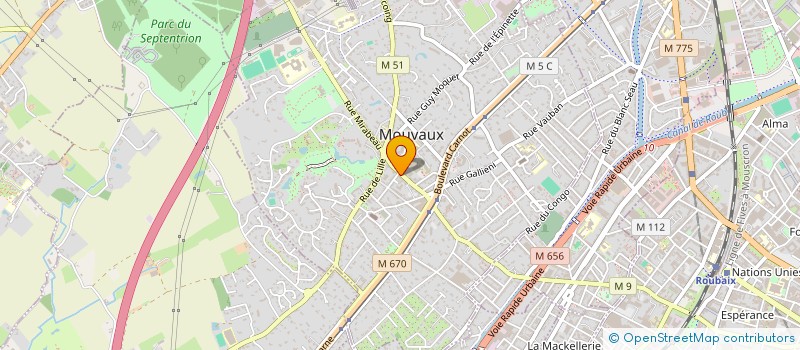 localisation de l'entreprise CASA VAPE  MOUVAUX