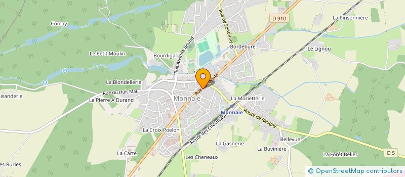 localisation de l'entreprise CASALL ET FLOWBERT à REUGNY