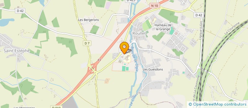 localisation de l'entreprise CASAM à ROULLET SAINT ESTEPHE