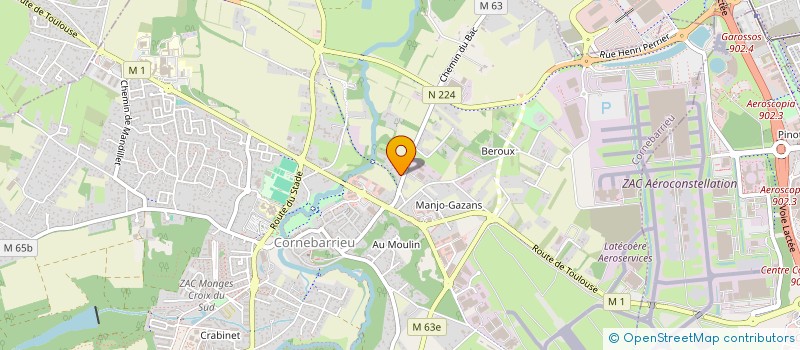 localisation de l'entreprise CASANA STUDIO PILATES  CORNEBARRIEU