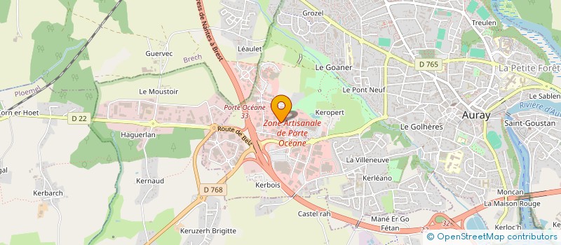 localisation de l'entreprise CASARA à AURAY