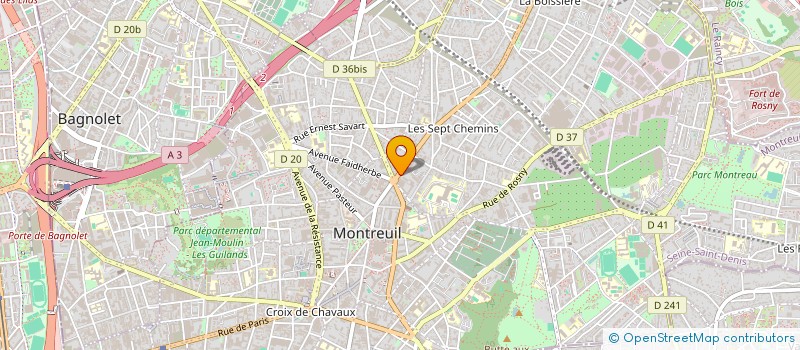 localisation de l'entreprise CASARELLI à MONTREUIL