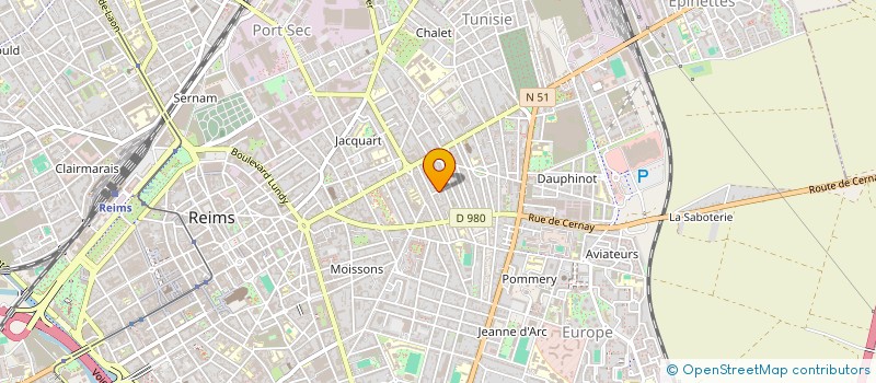 localisation de l'entreprise CASCADE  REIMS