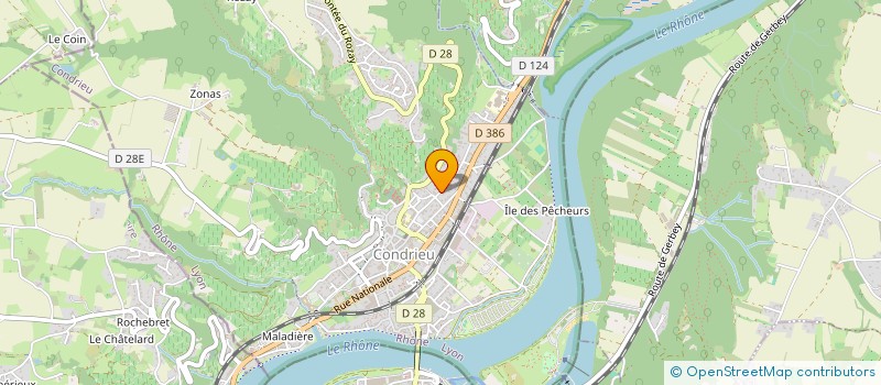 localisation de l'entreprise CASCADE  CONDRIEU