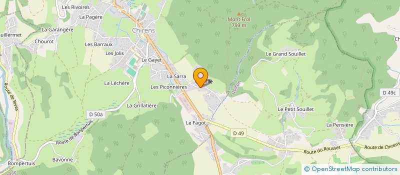 localisation de l'entreprise CASCADE AUX BONNES AFFAIRES  CHIRENS