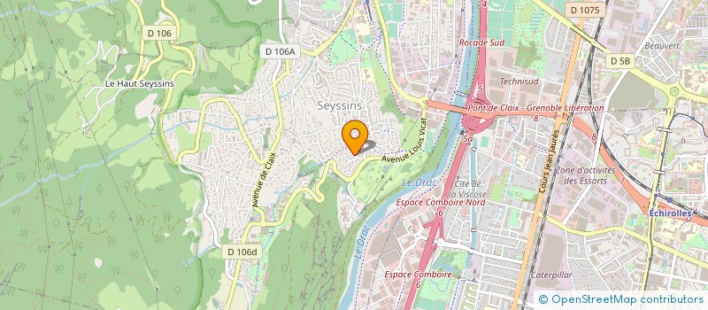 localisation de l'entreprise CASCADE PROD à SEYSSINS