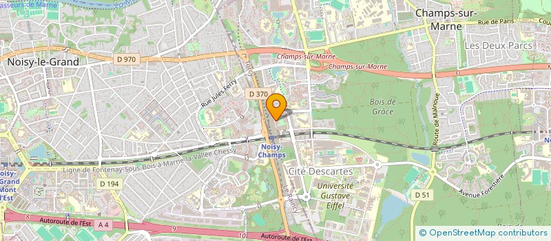 localisation de l'entreprise CASDEN BANQUE POPULAIRE  CHAMPS-SUR-MARNE