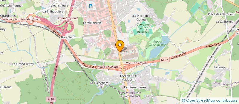 localisation de l'entreprise CASH 37  CHAMBRAY-LES-TOURS