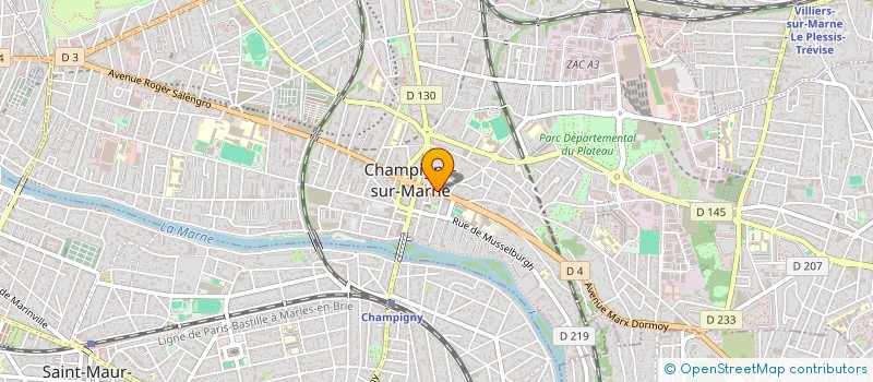 localisation de l'entreprise CASH 94 à CHAMPIGNY-SUR-MARNE