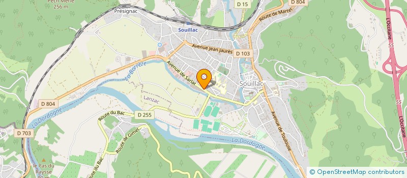 localisation de l'entreprise CASH AUTO  SOUILLAC