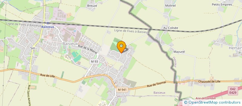 localisation de l'entreprise CASIER 411  BAISIEUX