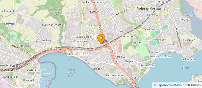 localisation de l'entreprise CASIERS  LE RELECQ-KERHUON