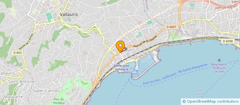 localisation de l'entreprise CASIHA DISTRIBUTION à VALLAURIS