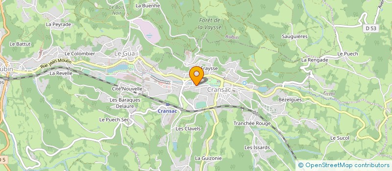 localisation de l'entreprise CASINO DE CRANSAC  CRANSAC