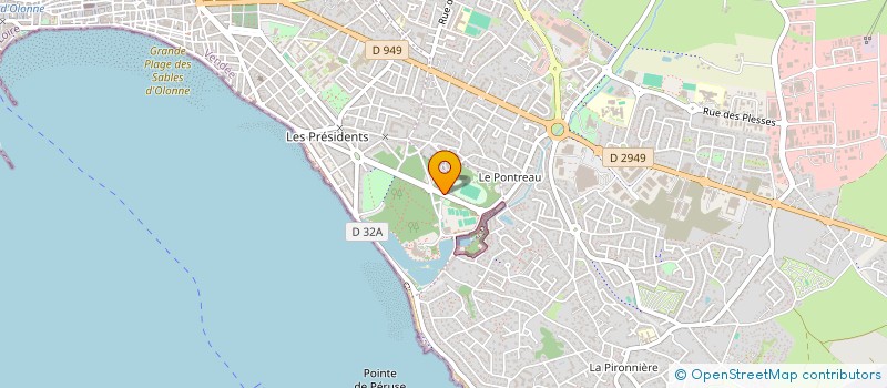 localisation de l'entreprise CASINO DES PINS  LES SABLES D'OLONNE